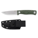 SRM Bushcraft Bushcut 3.1" 14C28N，HRC57~59 OD Green Micarta SRM 702T-MP