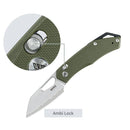 SRM Cub 2.87" Laminated 140Cr Steel, HRC 61-63 Green G10 261M-GP2