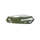 SRM Cub 2.87" Laminated 140Cr Steel, HRC 61-63 Green G10 261M-GP2