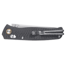 SRM Medal 255L-CB2 Folding Knife – 3.2" Laminated 140Cr Drop Point, Carbon Fiber Handle, Ambi Lock