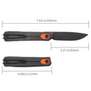 3.27" 14C28N Drop Point Frame Lock Knife – SRM Palfrey G10 EDC (135L-GJ)