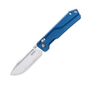 SRM Rubik 3.43" Laminated 140Cr Drop Point Crossbar Lock Folding Knife – Micarta Handle (7228B-ME2)