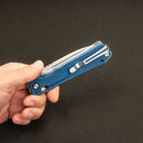 SRM Rubik 3.43" Laminated 140Cr Drop Point Crossbar Lock Folding Knife – Micarta Handle (7228B-ME2)