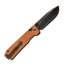 SRM Rubik 3.43" Laminated 140Cr Steel, HRC 61-63 Brown Micarta 7228B-MN2