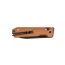 SRM Rubik 3.43" Laminated 140Cr Steel, HRC 61-63 Brown Micarta 7228B-MN2