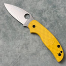 Spyderco Sage 5 Lightweight Salt – 3.0" Satin CPM-MagnaCut Spear Point Blade, Yellow FRN Handles – C123PYL