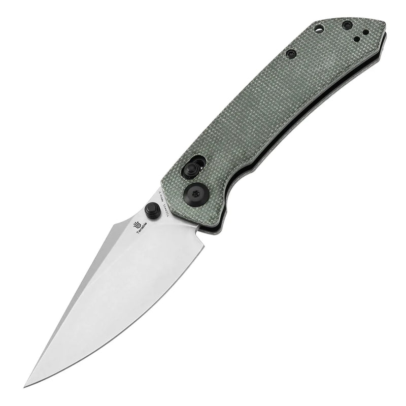Tenable Fenrir T1034V1 – Green Micarta, 3.48" Stonewashed Nitro-V Blade, Sparrow Knife Co. Design
