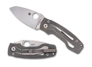 Spyderco PITS 2 SLIPIT – 2.74" Satin M398 PlainEdge, Matte Titanium Handles – C269TIP