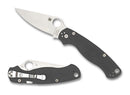 Spyderco Paramilitary 2 – 3.45" Maxamet PlainEdge Blade, Dark Grey G-10 Handle with Compression Lock – C81GPDGY2