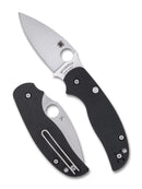 Spyderco Sage 6 Button Compression Lock Folding Knife – 3" CPM-S30V Satin Blade, Carbon Fiber/G-10 Laminate Handle – C123CFBCLP