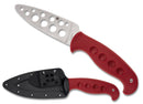 Spyderco Temperance Trainer – 4.15" Blunted 420J2 Satin Blade, Red FRN Handle, Boltaron Sheath – FB05TRD
