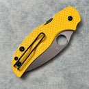 Spyderco Sage 5 Lightweight Salt – 3.0" Satin CPM-MagnaCut Spear Point Blade, Yellow FRN Handles – C123PYL