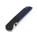 Kansept Warrior T1005S1 – Stonewashed Drop Point D2 Blade, Black & Blue G10 Handle, Kim Ning Design