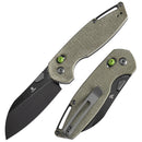 Tenable Model 6 T1022V2 – 3.1" Blackwash 14C28N Blade, Green Micarta Handle with Crossbar Lock