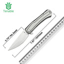 Tenable Kratos T1024A5 – 3.79" Nitro-V Stonewashed Drop Point Blade, Black & White G10 Handle, Liner Lock – Designed by Ostap Hel