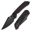 Tenable Fenrir T1034F1 – 3.45" Blackwash 14C28N Blade, Black & Red G-mascus Handle