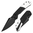 Tenable Fenrir T1034S2 – 3.45" Blackwash 14C28N Blade, Black Aluminum (Frag) + Plain Aluminum Handle