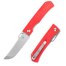 Kansept Reedus T1041A2 – 3.5" Stonewashed 154CM Clip Point Blade, Red G10 Handle, Liner Lock – Designed by D.O.C.K.