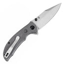 Tenable Rei T1061A3 – 3.3" Stonewashed 14C28N Blade, Black Micarta Handle with Dimples and Liner Lock