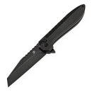 Kansept Kosame Button Lock T1093F5 – 3.37" 154CM Blade, Blackwash Titanium with Black & Red G-Mascus Inlay, by Ei Spade Design