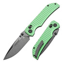 Tenable Eaglestrike T1095V3 – 3.73" Stonewashed Nitro-V Drop Point Blade, Green Anodized Aluminum Handle with Diamond Pattern