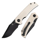 Tenable Fermi T1122A1 – 3.11" Black TiCN-Coated 14C28N Blade, Ivory White G10 Handle with Liner Lock