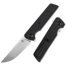 Tenable Anomaly T2038A1 – 3.14" Stonewashed Nitro-V Drop Point Blade, Black G10 Handle with Liner Lock