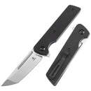 Tenable Anomaly T2038T1 – 3.14" Stonewashed Nitro-V Tanto Blade, Black G10 Handle with Liner Lock