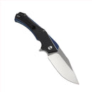 Kansept Hellx T1008A1 – Stonewashed D2 Blade, Black G10 Handle, Tactical Utility Pocket Knife