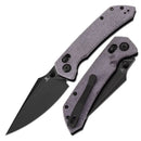 Tenable Fenrir T1034V4 – Purple Micarta, 3.48" Blackwashed Nitro-V Blade, Sparrow Knife Co. Design