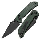 Tenable Fenrir T1034V12 – Green G10 Frag Pattern, 3.48" Blackwashed Nitro-V Blade, Sparrow Knife Co. Design