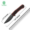 Tenable Kratos T1024A1 – 3.79" Nitro-V Blackwash Drop Point Blade, Black & Red G10 Handle, Liner Lock – Designed by Ostap Hel