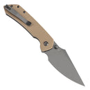 Tenable Fenrir T1034F44 – 3.45" Grey TiCN-Coated 14C28N Blade, Light Sand G10 (Grey Accents) Handle