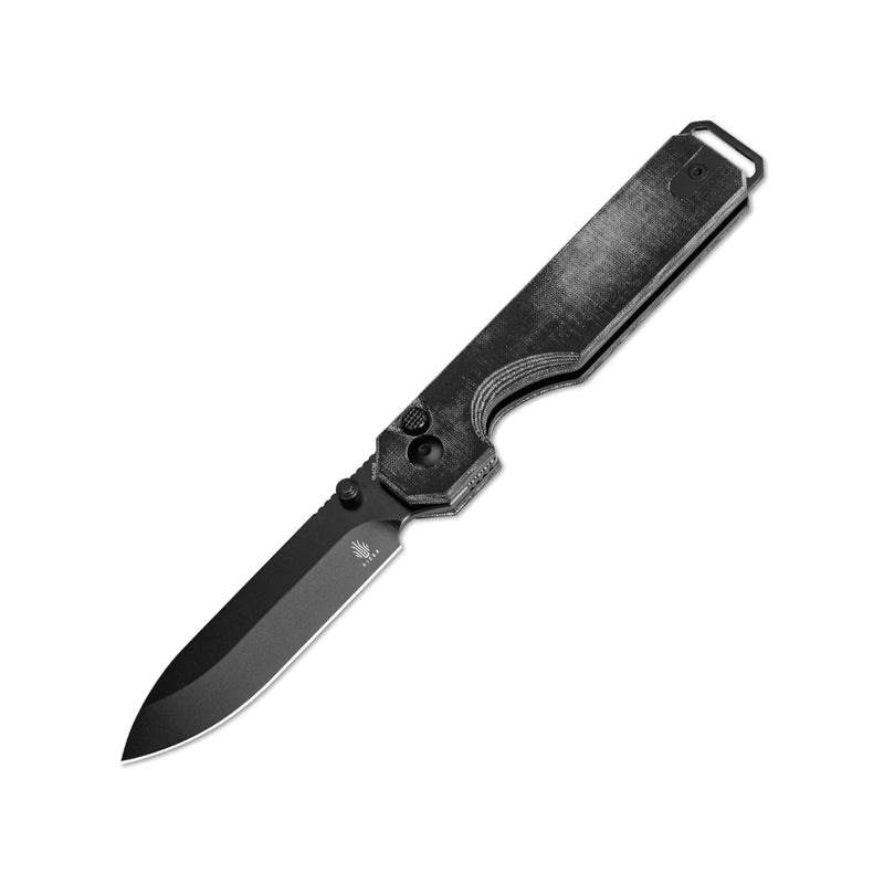Kizer KUH Gentleman Pocket Knife 3.19in Black 154cm Blade Black Micarta Handles