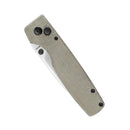 Kizer Original (XL) Button Lock Green Micarta V4605C1 (3.25" Satin)