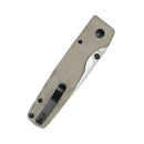 Kizer Original (XL) Button Lock Green Micarta V4605C1 (3.25" Satin)