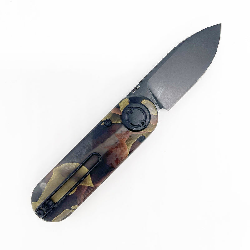 Vosteed Corgi V Vanchor Lock 2.36" 14C28N Black Stonewash Blade Raffir Noble Handles