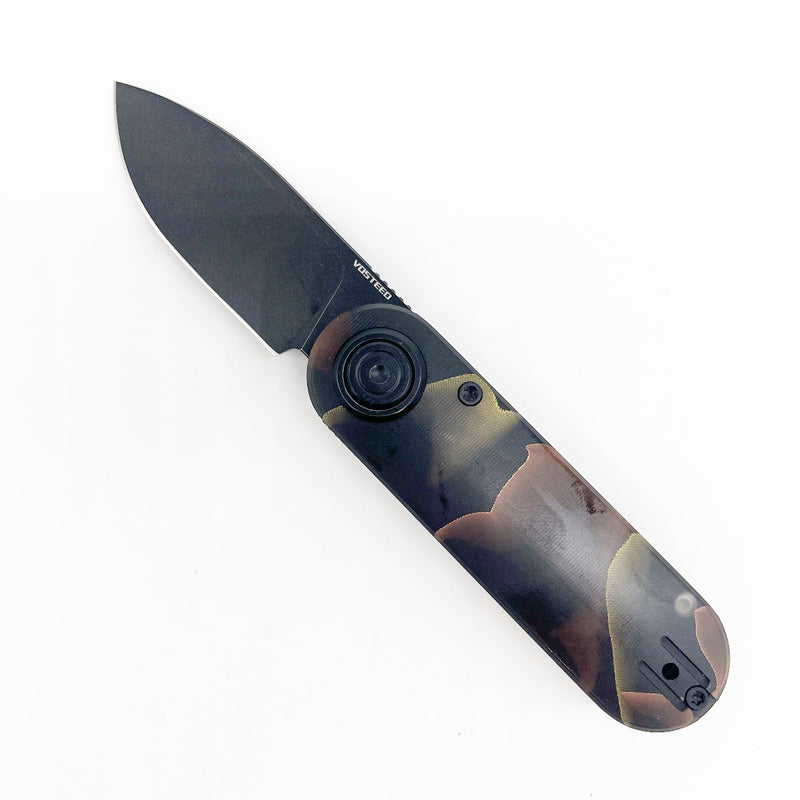 Vosteed Corgi V Vanchor Lock 2.36" 14C28N Black Stonewash Blade Raffir Noble Handles