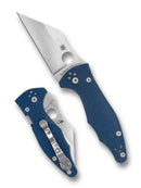 Spyderco Yojimbo 2 Compression Lock – 3.2" Satin CPM-SPY27 Wharncliffe Blade, Cobalt Blue G-10 Handles – Model C85GPCBL2
