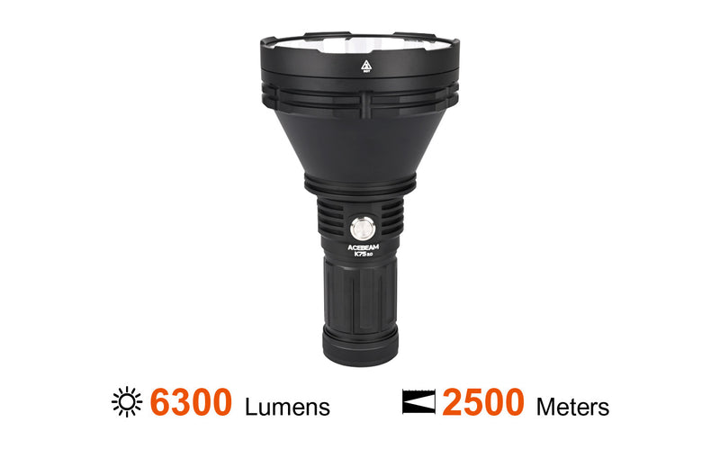 Acebeam K75 2.0 | 6300 Lumen 2.5km Long-Distance Throw Flashlight