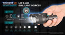 Acebeam Terminator M1 Gray Dual Head Flashlight – 3500 Lumen LED + 1600m LEP, USB-C Rechargeable