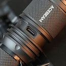 Close-up of Acebeam P16 2.0 flashlight USB charging port