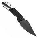 Tenable Fenrir T1034S2 – 3.45" Blackwash 14C28N Blade, Black Aluminum (Frag) + Plain Aluminum Handle