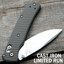 AWT Benchmade Bugout Scales Archon Series Contoured Anodized Cast Iron Type III Limited Edition Aluminum Handles