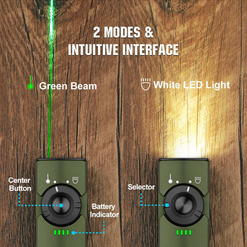 olight arkfeld flat flashlight with green laser & white light Olight Arkfeld Flat Flashlight (Cool White, OD Green)