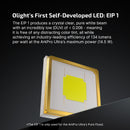 Olight ArkPro Ultra Amber Orange EIP 1 LED chip detail for pure flood beam