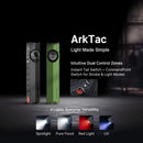 Olight ArkTac Black light modes – spotlight, floodlight, red light and UV with dual control switch