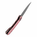 Tenable Entity B1036F4 blade detail - Water Ripple Damascus drop point