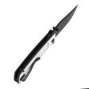 Tenable Bison B2108A1 Black & White G10 frag pattern handle scales
