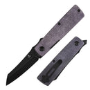 Tenable Higonokami B2135A1 front view – 3.02" Black Stonewashed D2 reverse tanto folding knife